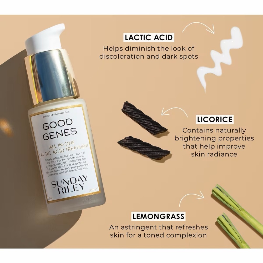 Sunday Riley Good Genes All-In-One Lactic Acid Treatment .5 FL Oz $50 Brand New - Picture 4 of 4